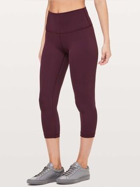 Women’s Lululemon Wunder Under Crop Leggings - 21” - Dark Adobe - Size 6